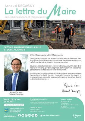 Lettre du maire spéciale renaturation Lettre du maire spéciale renaturation